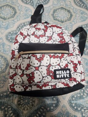 Hello Kitty Mini Backpack in White with Red Bows